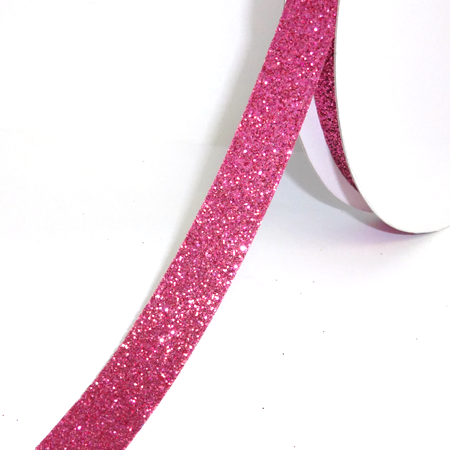 3 Sparklet Glitter Ribbon - 5/8 - Hot Pink - 50 Yd. Roll