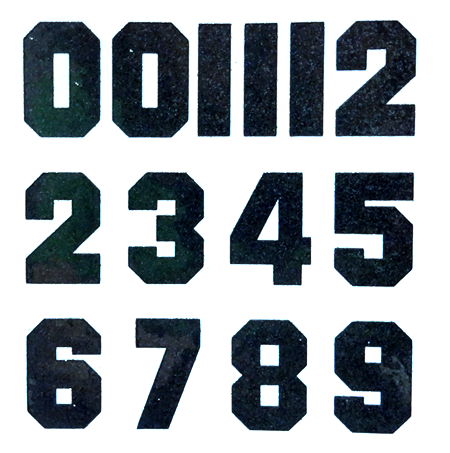 thumbnail image 2 of Sparkly Silver Glitter Adhesive Numbers Stickers - Craft Labels - Minilabel WD-55 2 of 6