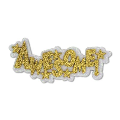 gold awesome glitter foam.