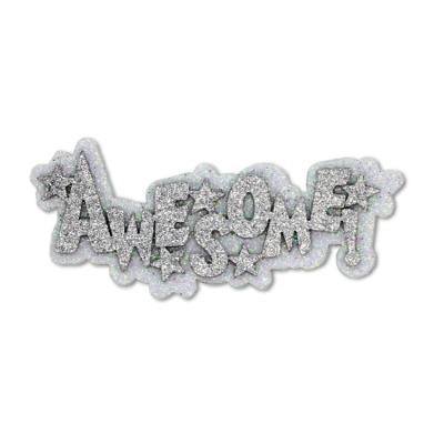 silver awesome glitter foam.