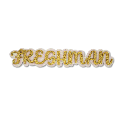 gold freshman glitter foam.