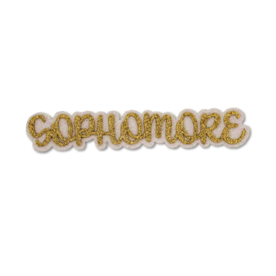 gold sophomore glitter foam.