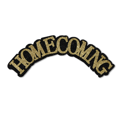 black and gold homecoming glitter foam