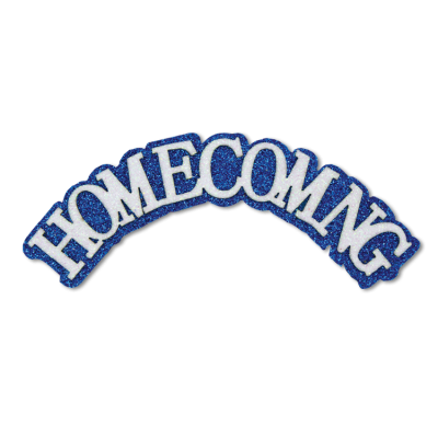 blue and white homecoming glitter foam