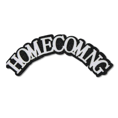 black and white homecoming glitter foam