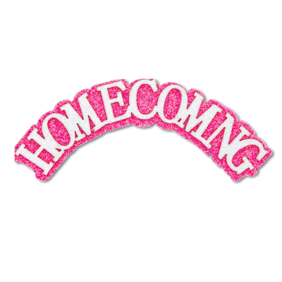 white and pink homecoming glitter foam