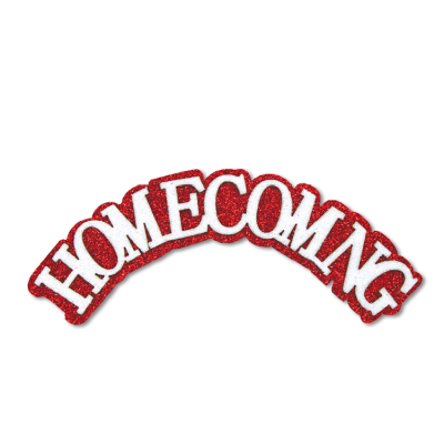 red and white homecoming glitter foam