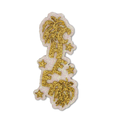 gold cheer poms glitter foam.