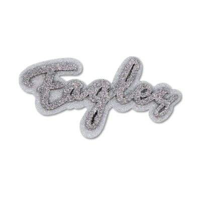 silver and white eagles glitter foam.