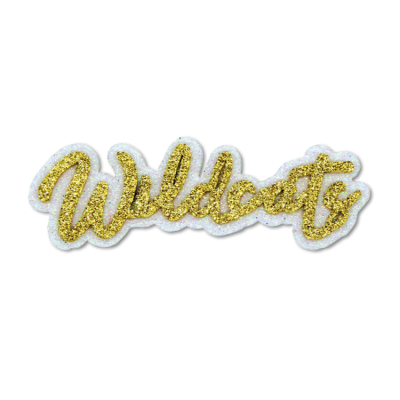 gold and white wildcats glitter foam.