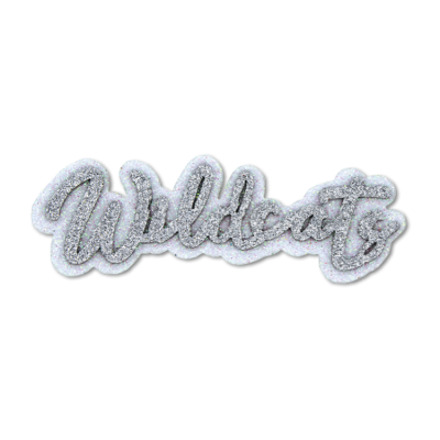 silver and white wildcats glitter foam.