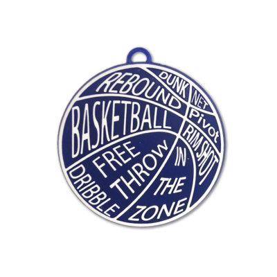basketball words navy and white trinket