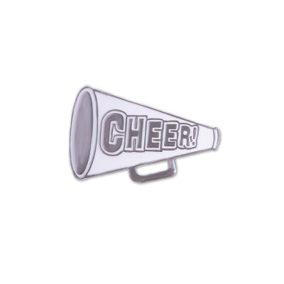 cheer megaphone silver trinket