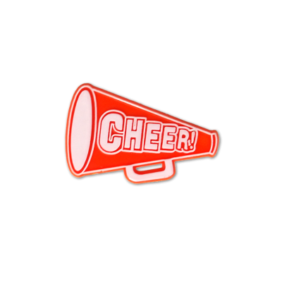 cheer megaphone orange trinket