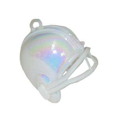 white iridescent helmet
