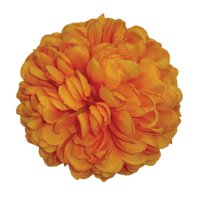 orange 8.5 inch old style mum