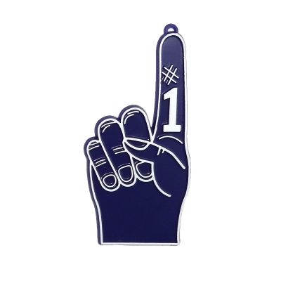 navy and white number one finger trinket