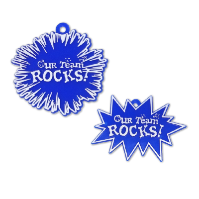 royal and white our team rocks trinket