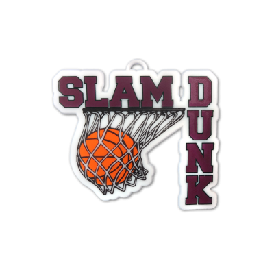 slam dunk basketball burgundy and white trinket.