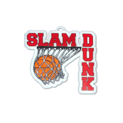 slam dunk basketball red and white trinket.