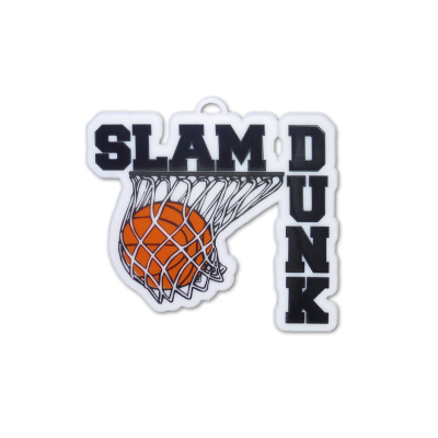 slam dunk basketball black and white trinket.