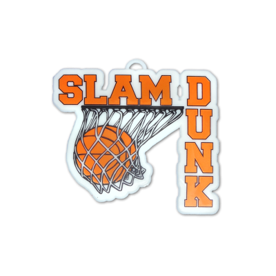 slam dunk basketball orange and white trinket.
