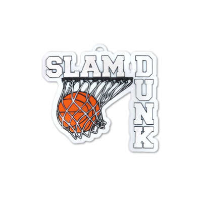 slam dunk basketball silver and white trinket.