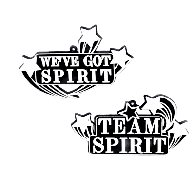 Black and white team spirit trinkets