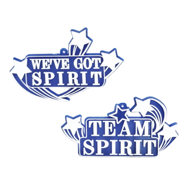 navy and white team spirit trinkets