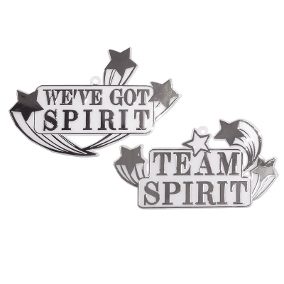 silver and white team spirit trinkets