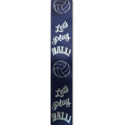 volleyball lets play ball imprint ribbon