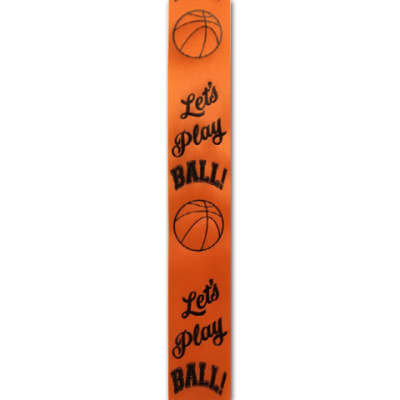lets play basketball imprint ribbon