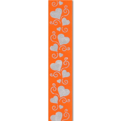 heart swirl imprint ribbon