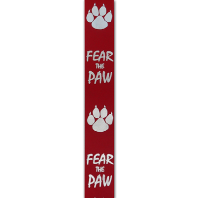 fear the paw imprint ribbon