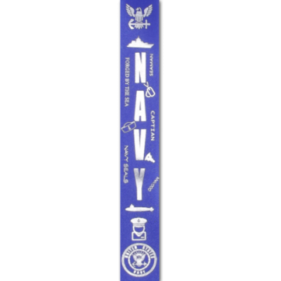 navy elements imprint ribbon