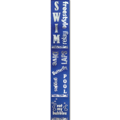 swim words imprint ribbon