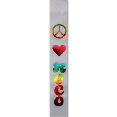 Peace, love, hoco imprint ribbon