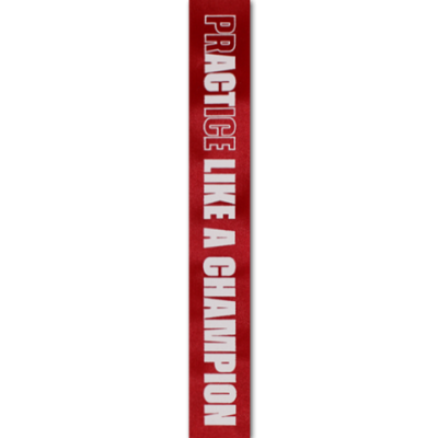 Practice like a champion imprint ribbon