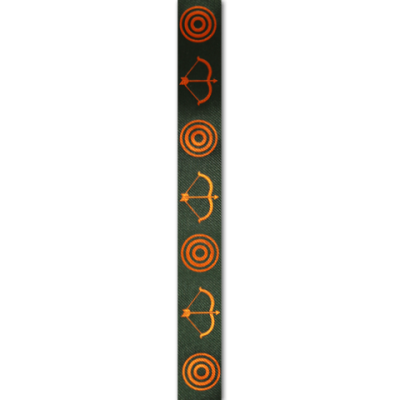 Bow and target archery imprint ribbon
