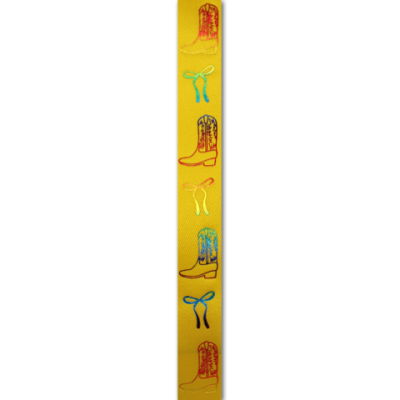 Boot and bow imprint ribbon