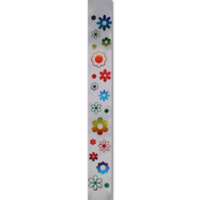 Flowers imprint ribbon