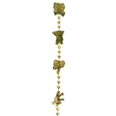 gold cheer bear garland