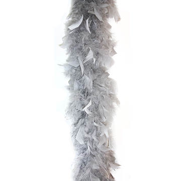 gray chandelle feather boa