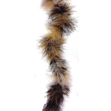 natural brown mix feather boa