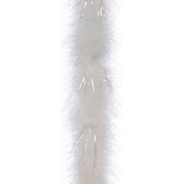 white feather boa with lurex