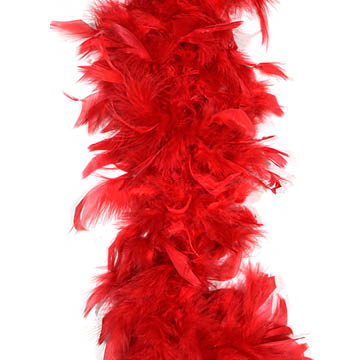 red chandelle feather boa