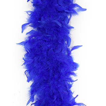 royal blue chandelle feather boa