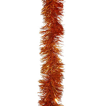orange tinsel foil garland