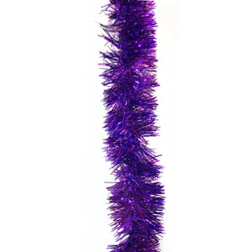 purple tinsel foil garland