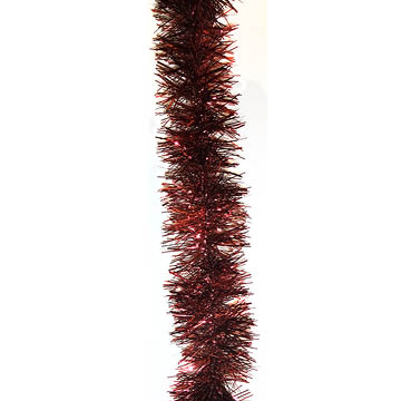 burgundy tinsel foil garland